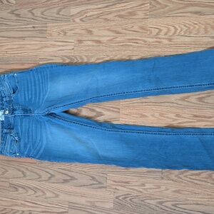 Jordache Embroidered Skinny Jeans Girls 14 Blue Stretch Denim Zip-up